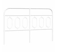 QJBSAVVA Tête de Lit de Remplacement en Métal Blanc 137 cm, Dosseret Classique en Acier Robuste pour Cadre de Lit à Tubes Ronds, Accessoire de Chambre Moderne, 142 x 3 x 100 cm