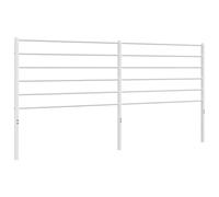 QJBSAVVA Tête de Lit de Remplacement en Métal Blanc 180 cm, Dosseret de Lit Élégant en Acier pour Cadre de Lit à Tubes Ronds, Meuble de Chambre Adulte, 187 x 3 x 90 cm