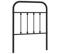 QJBSAVVA Tête de Lit de Remplacement en Métal Noir 75 cm, Dosseret de Lit en Acier Enduit de Poudre pour Cadre de Lit à Tubes Ronds, Support de Dos pour Chambre à Coucher