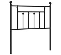 QJBSAVVA Tête de lit de Remplacement en Métal Noir 80 cm, Dosseret de Lit en Acier Robuste pour Cadre de Lit Simple, Design Classique Élégant, Dimensions 85 x 3 x 97 cm