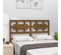 QJBSAVVA Tête de lit marron miel 185,5 x 4 x 100 cm en pin massif Design moderne Matériau naturel robuste pour chambre de maître et chambre d'amis