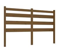 QJBSAVVA Tête de lit marron miel - 206 x 4 x 100 cm - En pin massif - Dossier de lit rustique au design à lattes pour chambre à coucher - Tête de lit en bois solide pour lits doubles