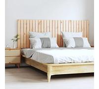 QJBSAVVA Tête de lit murale 166 x 60 cm en pin massif naturel non traité, élégante tête de lit avec montage mural, dossier confortable pour lire et regarder la télévision, design rustique pour chambre