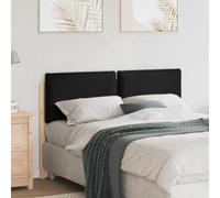 QJBSAVVA Tête de lit rembourrée, 150 cm, en pin massif, noir et naturel, 155,5 x 12 x 84,5 cm, design moderne, robuste et durable, pour chambre à coucher, chambre d'adolescent, chambre d'amis