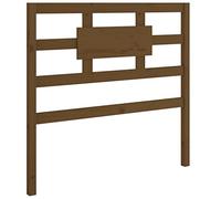 QJBSAVVA Tête de lit rustique rustique pour chambre à coucher, 95,5 x 4 x 100 cm, en bois de pin massif, marron miel, partie arrière stable pour cadre de lit de style maison de campagne naturelle