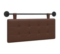 QJBSAVVA Tête de Lit Suspendue en Simili Cuir 110x55 cm, Dosseret de Lit Mural Rembourré avec Sangles Amovibles et Rail en Métal, Design Moderne pour Chambre et Salle à Manger