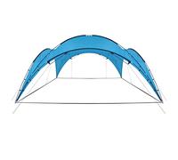 QJBSAVVA Tonnelle 450 x 450 x 265 cm - Bleu clair - En polyester robuste - Armature en acier et fibre de verre - Pliable - Protection solaire pour barbecues, jardin et événements en extérieur