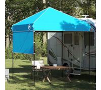 QJBSAVVA Tonnelle pop-up - 200 x 200 cm - Bleu - En tissu - Pliable - Avec cadre robuste - Design moderne - Pour mariage, fête et camping