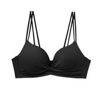 QJDFLL Body Parrain Push up Transparent sans Couture Non rembourré avec Bretelles Dos pour Femmes Menstruelle Adolescente Abondant(Le Noir,34/75)