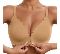 QJDFLL Body Personnalisé Femmes : Soutien Gorge Sexy boutonné sur Le Devant sans Anneaux en Acier Leggings Cher Lot(Kaki,M)