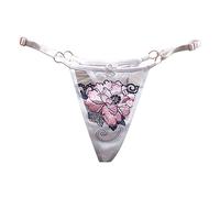 QJDFLL Brassière Enfant 8 Ans réglable Taille Basse Fine Voir à Travers la Culotte String en Maille Legging Grande Cher(Blanc,Taille Unique)