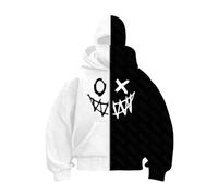 QJDFLL Cagoule à Capuche 1/4 Zip, Sweat-Shirt Style années, Coupe-Vent, Polaire, Couleur Unie, Coupe-Vent, Veste mi-Saison 2025(White,S)