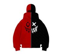 QJDFLL Cagoule à Capuche 1/4 Zip, Sweat-Shirt Style années, Coupe-Vent, Polaire, Couleur Unie, Coupe-Vent, Veste mi-Saison 2025(Red,L)