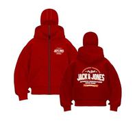 QJDFLL Cagoule à Capuche Homme, Sweat Ninja avec Cagoule, zippé Antisocial, Veste Oversize, Double, Hiver (Red,S)
