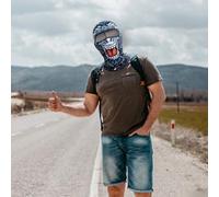 QJDFLL Cagoule de Ski pour Homme et Femme Casque Cyclisme Respirant avec Solaire Sports Plein air, Moto en Soie glacée à séchage Rapide(H,Taille Unique)