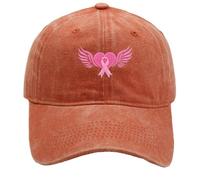 QJDFLL Casquette De Baseball Sensibilisation Cancer du Sein Rose Octobre pour La Chapeau Sport(Orange #2,Taille Unique)