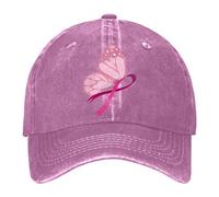 QJDFLL Casquette De Baseball Sensibilisation Cancer du Sein Rose Octobre pour La Chapeau Sport Visière(c-Rose,Taille Unique)