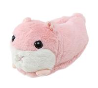 QJDFLL Chaussons Femme Ballerines Femmes Chaussures Semelle Souple Chaud ménage Coton vadrouille Hamster Peluche Mode Sac et Coton vadrouille(Rose,Taille Unique)