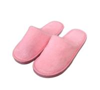 QJDFLL Chaussons Femme Chambre à Coucher à l'intérieur -dérapant Chaussures en Peluche Maison Sol Doux Hiver Chaud Femmes Pantoufles Pantoufle pour Femme(Rose,38)