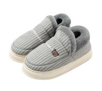 QJDFLL Chaussons Femme FourréS Chaussures Chaudes antidérapantes à Talons Hauts pour Femmes et Hommes, Nouvelle Automne et Hiver(Light Gris,43)