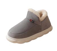 QJDFLL Chaussons Femme FourréS Les Chaussures pour Hommes avec Semelles épaisses et Pieds Tout Peuvent être portées à l'intérieur et à l'extérieur avec des Pantoufles en Coton(Grey,44)