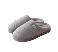 QJDFLL Chaussons Femme Mules Chaussons Doux et Confortables pour l'hiver, Usage Domestique, Pantoufles d'intérieur, Design, Style Couple, Chaleur pour Plus de Confort(Grey,41)