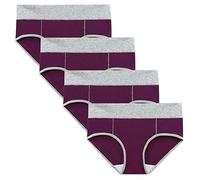 QJDFLL Culottes sous-vêtements Solides Knickers Patchwork Bikini Briefs Femmes(Dark Violet,XL)
