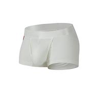 QJDFLL Déguisement Soubrette créative Confortable Taille Moyenne Angle Plat séparation des balles Boxeurs pour Hommes Pantalon De Pyjama Plaid(Blanc,XL)