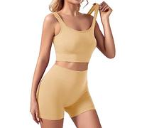 QJDFLL Nouveau Rassemblement Lingerie Femmes sans Anneau en Acier Sport Yoga Soutien-Gorge Fitness Antichoc Confortable débardeur Ensemble(Le Noir,XL)