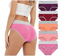 QJDFLL Patchwork Knickers Culottes Briefs Solid Women Bikini sous-vêtements(Multicolore,3XL)