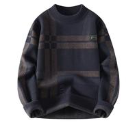 QJDFLL Pull décontracté à col Rond, Ample de Grande Taille, élégant et Confortable(Grey,XXL)