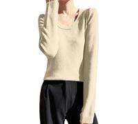 QJDFLL Pull en Tricot Coupe Slim à Manches Longues et col roulé, doublé Polaire, décontracté Chaud pour l Hiver(Beige,M)
