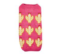 QJDFLL Pull tricoté Confortable en Forme de Cactus pour Chien, Chaud et Doux, l Hiver, Petites Moyennes Filles garçons Chat Rose(A,30cm)