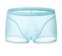 QJDFLL Pyjama Homme Manches Courtes en Patchwork de Soie glacée Fine et Transparente Peignoir Tissu Éponge(BU2,XXL)