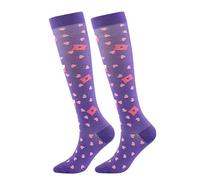 QJDFLL Saint Valentin Chaussettes de compression pour la Saint-Valentin femmes, mollet à pression, sport pression idée(Violet,S)