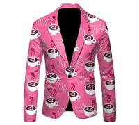 QJDFLL Saint Valentin Costume de Saint-Valentin pour Hommes, Veste à Manches Longues, Haut Decoration St(Pastèque Rouge,XL)