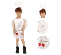 QJDFLL Saint Valentin Costume de spectacle pour enfants la Saint-Valentin COS fête vacances scolaire Ensemble d accessoires demoiselle honneur mariage cadeaux(Blanc,L)
