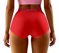 QJDFLL Saint Valentin Culotte Bikini imprimée Florale pour la Saint-Valentin, Douce et Extensible, Confortable Quotidien, Respirante, Style Hipster. Cadeaux(Rouge,XXL)