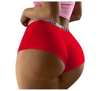 QJDFLL Saint Valentin Culotte Sexy imprimée Saint-Valentin pour Femme Saint(Rouge,L)