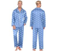 QJDFLL Saint Valentin Doux et confortable : ensemble de dressing pour couple avec imprimé cœur, parfait les loisirs décontractés détendus à la maison.(BU2,S)