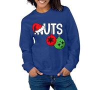 QJDFLL Saint Valentin Ensemble Pull Assorti pour Couples, sans Capuche, col Rond, Manches Longues, idéal Les fêtes de Famille. Vêtement d intérieur Doux et Confortable(Bleu,XL)