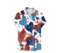 QJDFLL Saint Valentin Haut à Manches Courtes pour Hommes, imprimé numérique 3D, la Mode, Saint-Valentin idee Cadeau Couple 1(Rose,S)