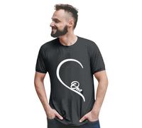 QJDFLL Saint Valentin Hommes décontracté Unie col Rond à Manches Courtes t-Shirt drôle Lettre Impression T Petit Haut(Gris foncé,XXL)