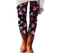 QJDFLL Saint Valentin Mesdames Leggings Saint Valentin Mignon Le Nain Imprimer Casual Confortable Accueil Boot Pantalon(L,XL)