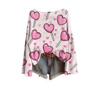 QJDFLL Saint Valentin Pull en Grosse Maille texturée, Doux et Confortable, Fil côtelé, idéal pour Un Look décontracté Automne-Hiver Tendance Confortable. Cadeau(Rose,L)