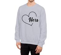 QJDFLL Saint Valentin Pull sans Capuche imprimé Coeur Amoureux idee Cadeau Saint Valentin(Grey,XL)
