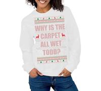 QJDFLL Saint Valentin Pulls de Noël pour Couples, Sweat-Shirts Graphiques Unisexes Assortis Adultes, Lui et Elle Cadeau St Valentin(Blanc,XXL)