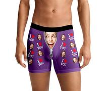 QJDFLL Saint Valentin sous-vêtements pour la Saint-Valentin Lui - Édition spéciale Couples Personnalisable Une Surprise Cadeau Saint Valentin(Violet,XL)