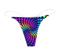 QJDFLL Saint Valentin String Sexy à Motifs de cœur pour Femmes, sous-vêtements Respirants et Confortables, Taille Basse, la Mode Cadeau(D,L)