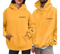 QJDFLL Saint Valentin Sweat à Capuche Ample imprimé Mode Saint-Valentin pour Hommes et Femmes (B) Cadeau(Jaune,XL)